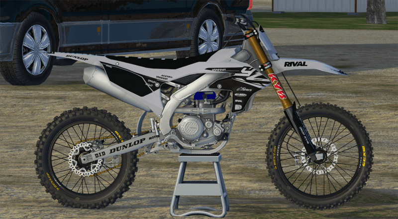 [PSD] RIVAL YAMAHA SHADELINE Graphics Kit (Blue + Grey) - MX Bikes Shop