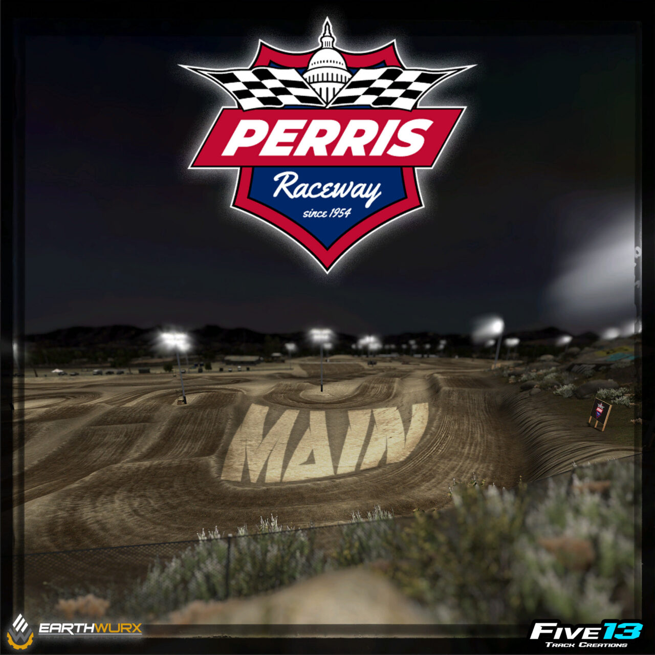 Perris Raceway 2026 MX Bikes Shop Cover MainNight 1280x1280